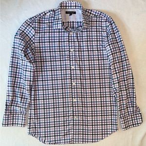 Banana Republic Non-Iron Purple/Blue Slim Fit Dress Shirt Size Medium